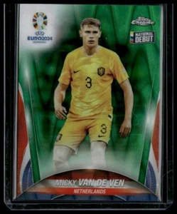 MICKY VAN DE VEN 2024 Topps Chrome Euro 2024 National Debut Green Lava Refractor - Picture 1 of 2