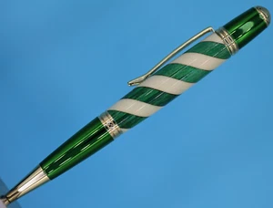 Sierra Style Kugelschreiber in Gold & Grün Beschichtung mit grüner Zuckerstange & Tinte - Bild 1 von 8