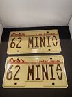 Illinois Custom License Plate 62 Mini “1962 Mini” Mini Cooper, Austin Mini 