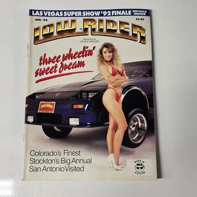 Lowrider Magazine Aug. 1992 - Camaro z28, Nissan 300zx,  Budweiser Centerfold  Foto 1 de 4