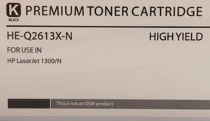 Generic Toner Compatible HP 13X (Q2613X) Black High Yield Laser Toner Cartridge - Picture 1 of 5
