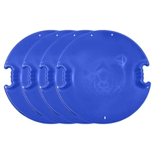 Superio Round Snow Saucer Sled 4 Pack Blue 26" Sledding Disc for Kids and Adults - Picture 1 of 7