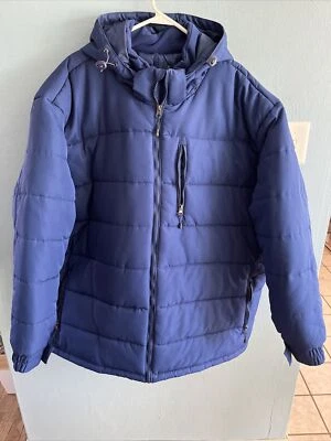 Outdoor Life  Mens Solid Blue Heavy Winter Hooded Parka Jacket Size 3XL VGUC - Image 1 of 4