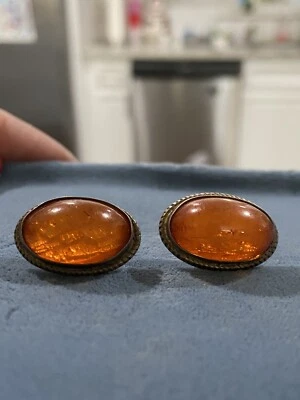 Gemelos de colección URSS período 875 plata ámbar báltico para hombre Foto 1 de 4