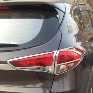 For Hyundai Tucson 2016-2019 Chrome Tail Rear Light Lamp Shade bezel Cover Trim - Foto 1 di 6