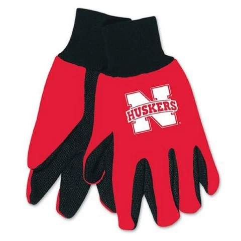 Nebraska Cornhuskers Two Tone Gloves - Youth Size [NEW] Work Glove Child Kid Cover