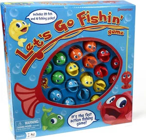 Let's Go Fishin' Game by Pressman - The Original Fast-Action Fishing Game - Picture 1 of 12