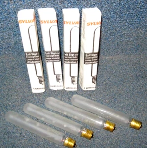 NEW Sylvania 20W T6.5 Frost Light Bulb 4 Pk Exit Sign E17 C9 Intermediate Osram - Picture 1 of 6