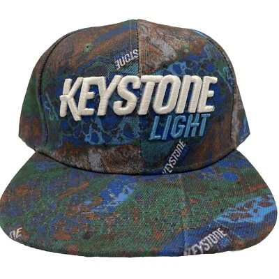 Gorra de béisbol Realtree Keystone Light Promo. Verde camuflaje, marrón y azul. Nuevo  Foto 1 de 4