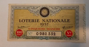 Loterie Nationale 1937, Frankreich - Bild 1 von 1