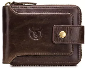 Brand New Unique Design RFID Protected Brown Genuine Leather Wallet For Men (C) - Picture 1 of 8