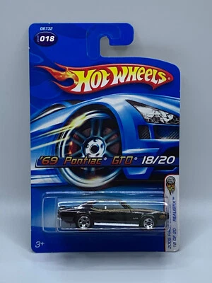 Hot Wheels 2005 First Editions Realistix 69 Pontiac GTO 18 of 20 Black 018 - Image 1 of 4