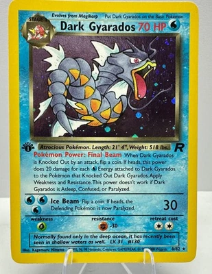 Dark Gyarados - 8/82 - 1st Edition Holo Rare Pokemon Card - Team Rocket - NM - Image 1 of 4