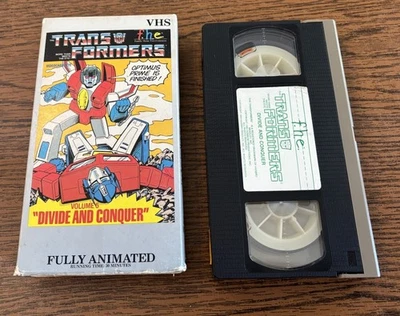 Transformers Volume 5 Divide & Conquer VHS 1984 FHE Box Vintage Video Animated - Image 1 of 4