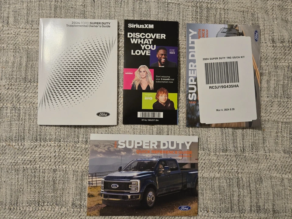 2024 Ford F-250 F-350 F-450 Super Duty Supplemental Owners Manual XL XLT LARIAT - Image 1 of 4