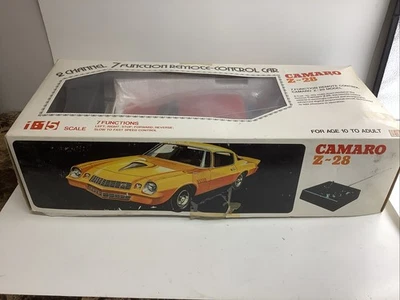 2 Channel 7 Function Remote-Control Car Camaro Z-28 1:15 NOT TESTED - Image 1 of 4