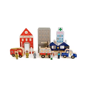 Freckled Frog Wood Happy Architect Emergency Kids Pretend Play Toys 2y+ - Picture 1 of 3