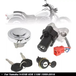 Ignition Switch Fuel Cap Lock Keys For Yamaha XVS1100A Drag Star V-Star Classic - Picture 1 of 7