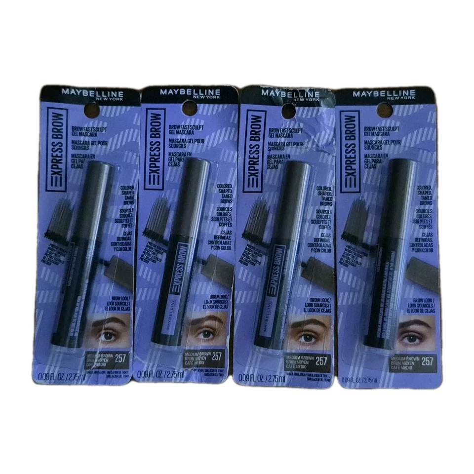 Set of 2 Maybelline Brow Fast Sculpt GEL - Medium Brown 257