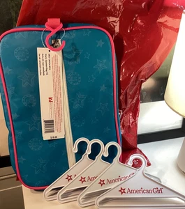 Retired American Girl Doll Starry Garment Bag Zipped Hanging 11 x 8" & 4 hangers - Picture 1 of 2