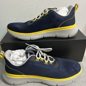 NUOVO Cole Haan Zerogrand 360 Uomo Taglia 11 Journey Runner Blu Giallo Grigio C34346 - Foto 1 di 6