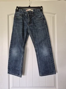 Levi's 505 regular boys size 8 regular jeans 24w×22L Medium Blue - Picture 1 of 8
