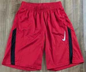 Nike Boys 4&Up Logo Active Mesh Shorts Red/Black Sz L - Picture 1 of 8
