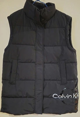 Calvin Klein Jeans Black Puffer Vest Mens Size Small To Medium Like New  - Image 1 of 4