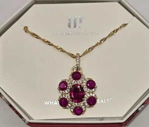 Bomb Party July Necklace NK48929 Ruby Bliss - Gold Plating - Picture 1 of 2