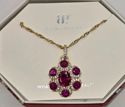 Collar Bomb Party Julio NK48929 Rubí Felicidad - Chapado en Oro Foto 1 de 2