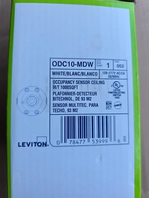 Leviton ODC10-MDW 120-277V 1000 Sq Ft Sensor (OBS) - Image 1 of 2