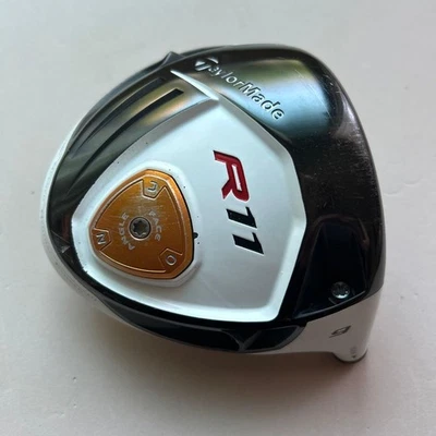TaylorMade R11 Driver Head 9 Deg Adjustable Loft White Black Weight System - Image 1 of 4