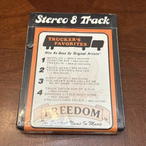 Vintage 1980 Sealed New Truckers Favorites 8 Track Merle Haggard & Red Sovine - Picture 1 of 8