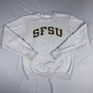 San Francisco State University Crewneck Sweatshirt Mens Small Champion Gray Arch - Picture 1 of 7