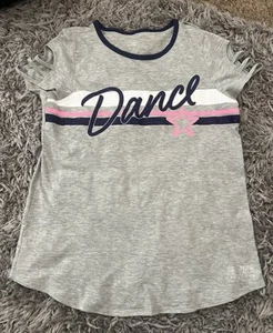 Justice Dance Girls Size 18/20 T-shirt Top New w/out Tags Glitter In Letters - Picture 1 of 4