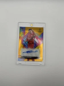 2023-24 Topps Finest UCC Steven Gerrard Liverpool automático - oro verdadero/50 - Imagen 1 de 2