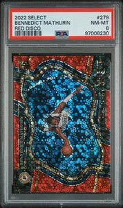 2022 Panini Select #279 Bennedict Mathurin Red Disco PSA 8 - Picture 1 of 2