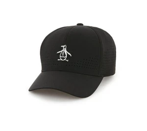 NEW Original Penguin Country Club Perforated Black Adjustable Hat/Cap - Picture 1 of 1