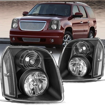 For 2007-2014 GMC Yukon Denali XL1500 2500 Left&Right Side Halogen Headlights - Image 1 of 4