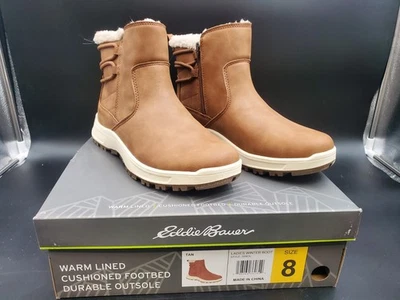 Eddie Bauer Cálido Forrado Acolchado Plantilla Sirena Marrón Bota de Invierno Para Mujer Talla 8 Foto 1 de 4