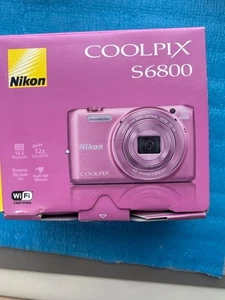 Nikon Coolpix S6800 rosa 16,0 MP 12x fotocamera digitale compatta con scatola [come nuova] - Foto 1 di 12