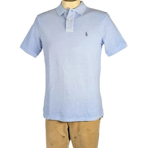 Polo Ralph Lauren Polo Shirt Distressed Light Blue Short Sleeve Sz S NWT $198 - Picture 1 of 6