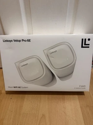 Linksys MX6202 Velop Pro WiFi 6E Triband Mesh System 2-Pack NEW - Image 1 of 3