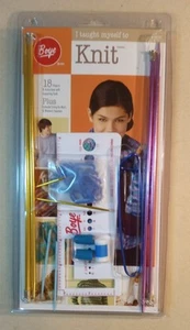 New! Boye-I Taught Myself To Knit. Kit. 18 Projects. - Picture 1 of 4