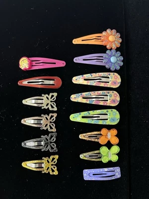 Vintage to Now Snap Clip Hair Barrette Clip Updo Accessory Boho Retro Lot of 14 - Image 1 of 4
