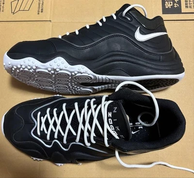 Deadstock Vtg Nike Air Zoom Uptempo V Black-Metallic Silver 324558-001 Men Us13 - Image 1 of 4