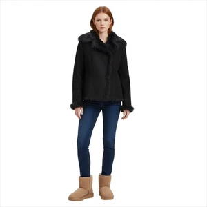 UGG KARLENE TOSCANA SHEARLING SCHWARZ DAMEN LAMMFELL OUTWEAR GR. M NEU - Bild 1 von 6