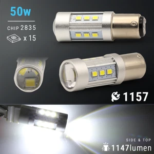 1157 Bombillas LED Blanco Señal de giro Bombillas 1034, 1178A  - Imagen 1 de 8