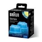 Washable Safely wash with wa BRAUN Braun Clean & Charge refills 2 Pack BRAND NEW