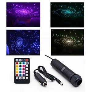 LED Car Roof Headliner Star Light 6W 12V Fiber Optic Lamp Remote Bluetooth APP - Picture 1 of 13